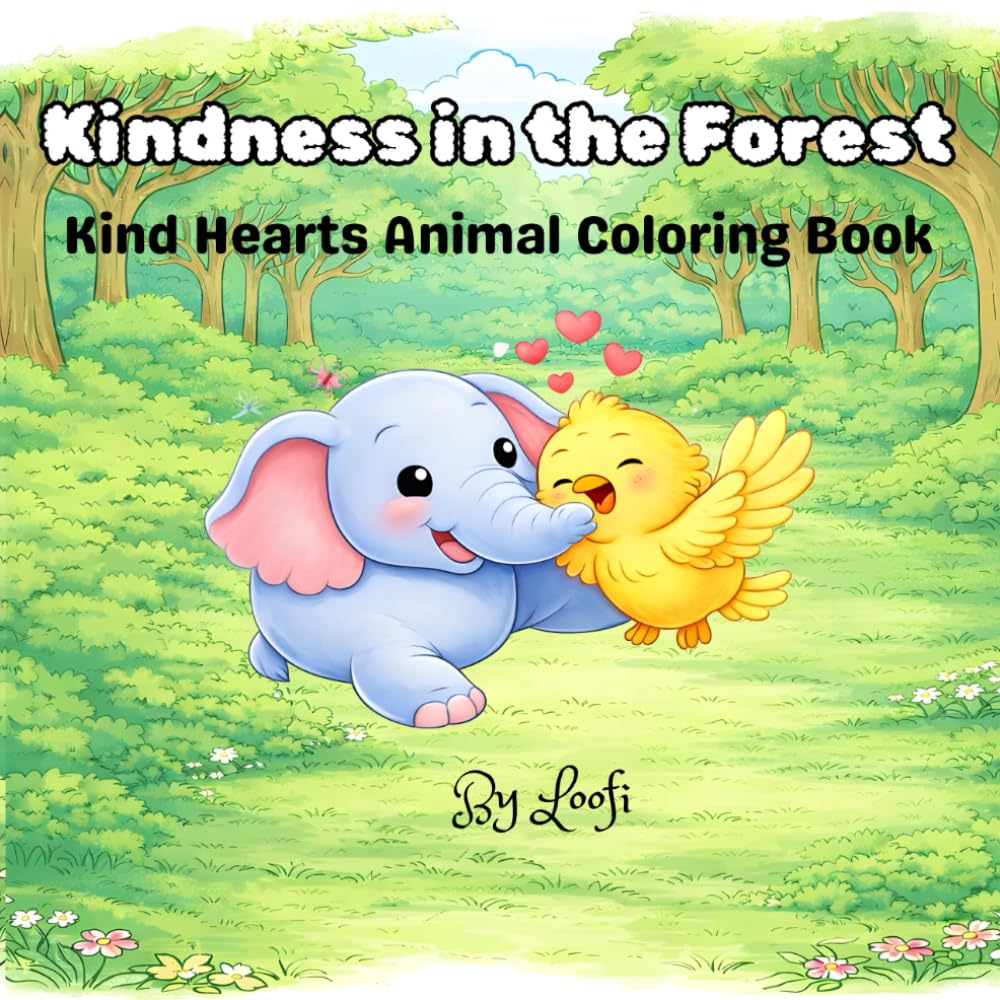 Kindness in the Forest: Kind Hearts Animal Coloring Book