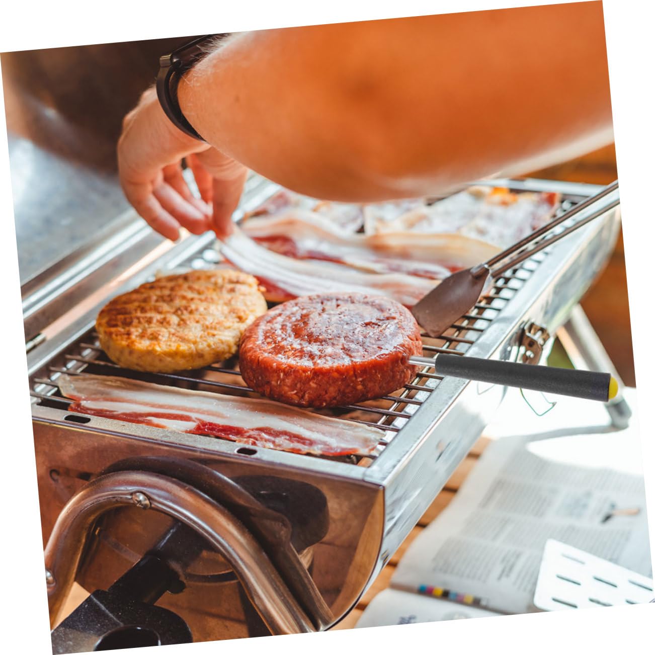 BEBEMOKO Set De Brochettes Barbecue Inox – Fourchettes Homme & Femme Fun – 5 Bâtons Longs + Courts Réutilisables