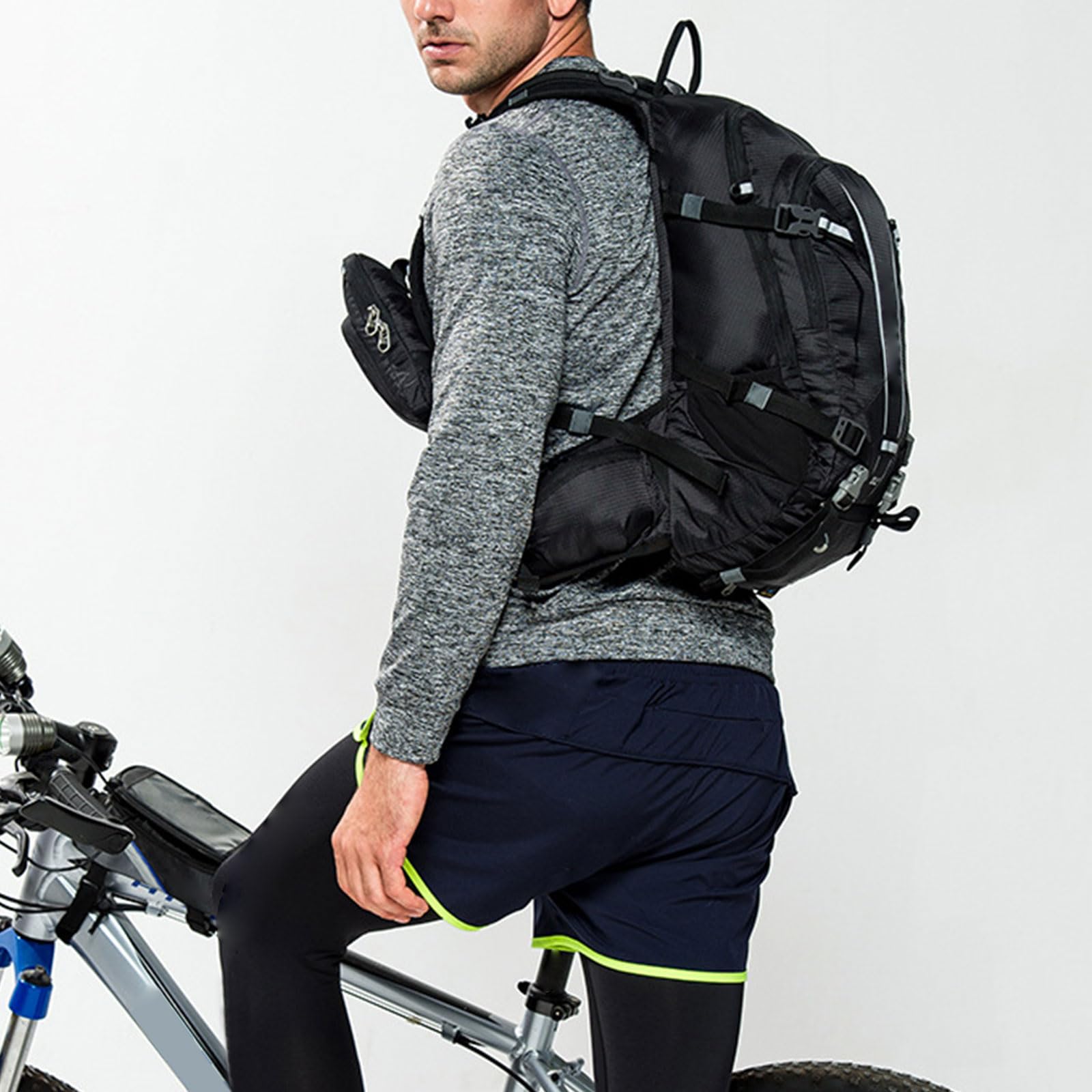 Grande capacità zaino sport palestra borsa doppia tracolla con tracolla regolabile palestra borsone zaino pieghevole viaggio
