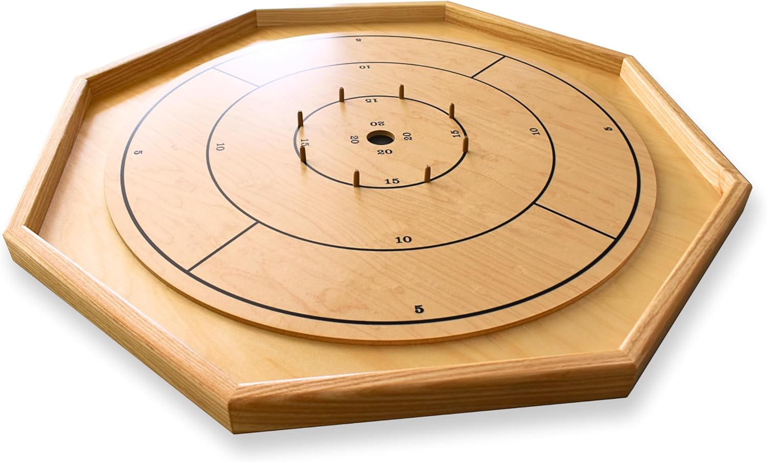 The Gold Standard Board - Traditional Octagon Crokinole Board Game Set