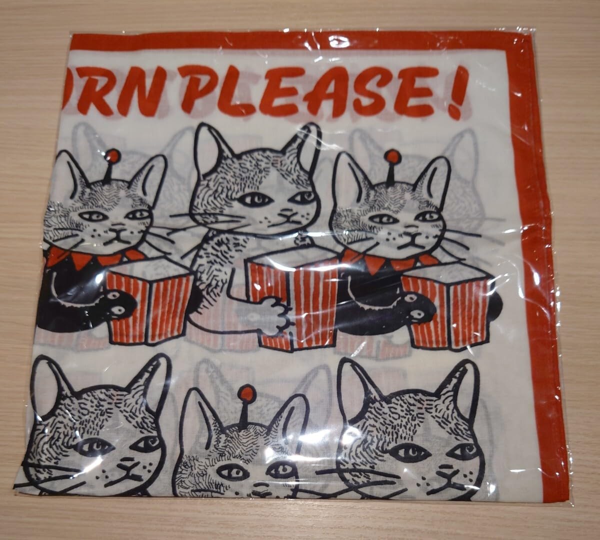 ヒグチユウコバンダナ ポップコーンおかわり/ギュスターヴくんボリス雑貨店