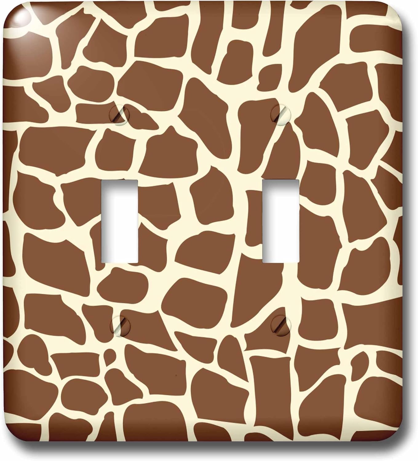 3dRose Giraffe skin graphic animal print pattern - brown and yellow - African safari - modern stylish double toggle switch