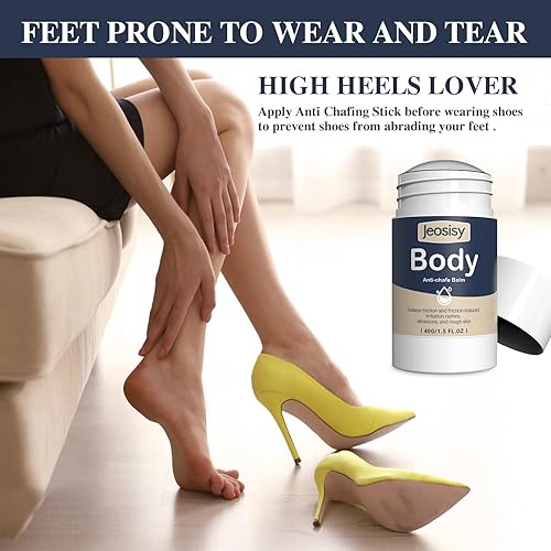 Miniatura 6 de Anti Chafing Stick-Body Anti Chafe Balm Cream Anti Chafing Friction Defense Stick for Thighs, Chest, Arms, Feet, Elbows and Areas Where Skin