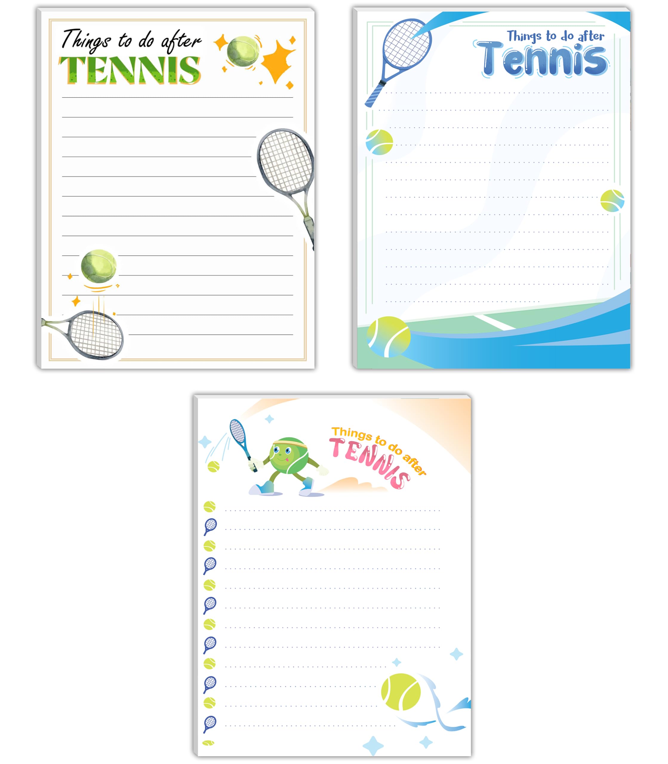 3pcs -150 pages Funny Tennis-Memo Notepads - Funny Tennis Gifts - Cute Note Pads, Mother-day Gifts Stick Anywhere – Capture Every Idea, Mothers Day