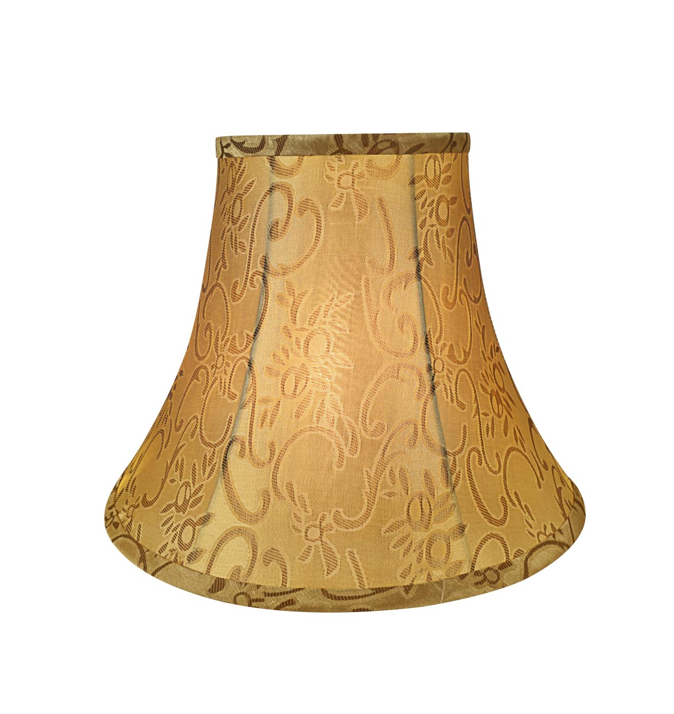 Aspen Creative 30166A przejściowy klosz lampy w kształcie dzwonka w kolorze brązowym, 30 cm szerokości (15 cm x 30 cm x 9-1/5.1 cm)