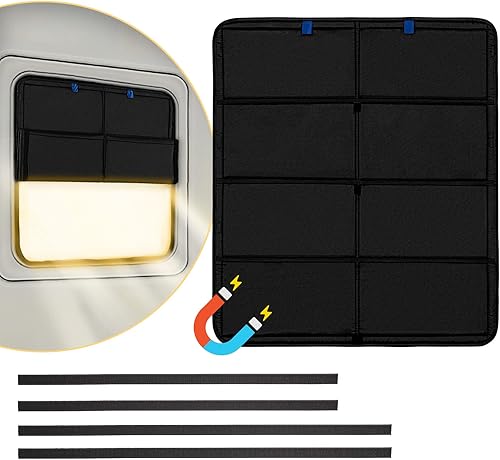 Miniatura 5 de Winnebago Itasca Sunova - Persiana para ventana de puerta de autocaravana, 27 x 18 pulgadas, plegable con imán plegable, cubierta para ventana de