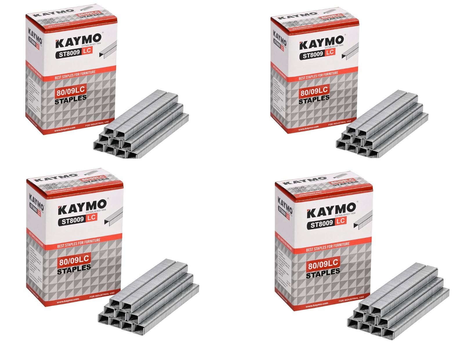 Kaymo ST8009LC 9mm 80 Series Industrial Staples 4-Pack (30,000 Pins) | Heavy-Duty Steel Fasteners for Furniture, Woodwork, Packaging & General Construction | Compatible with Kaymo 80 Series Staplers-image-7