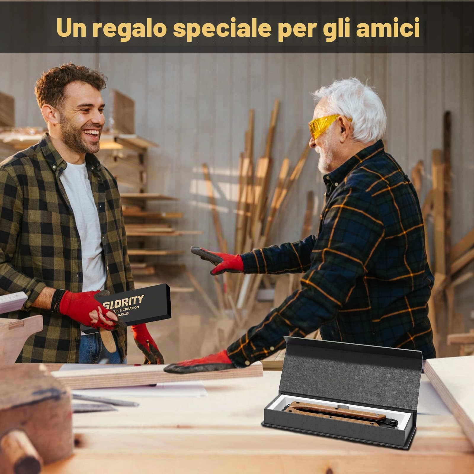 Sega Giapponese GLORITY 140mm con Doppi Bordi di 13/14 TPI, Lama SK5, Tre Lati Disegno Denti di Rettifica, Sega Pieghevole per Lavorazione del Legno e Fai da Te