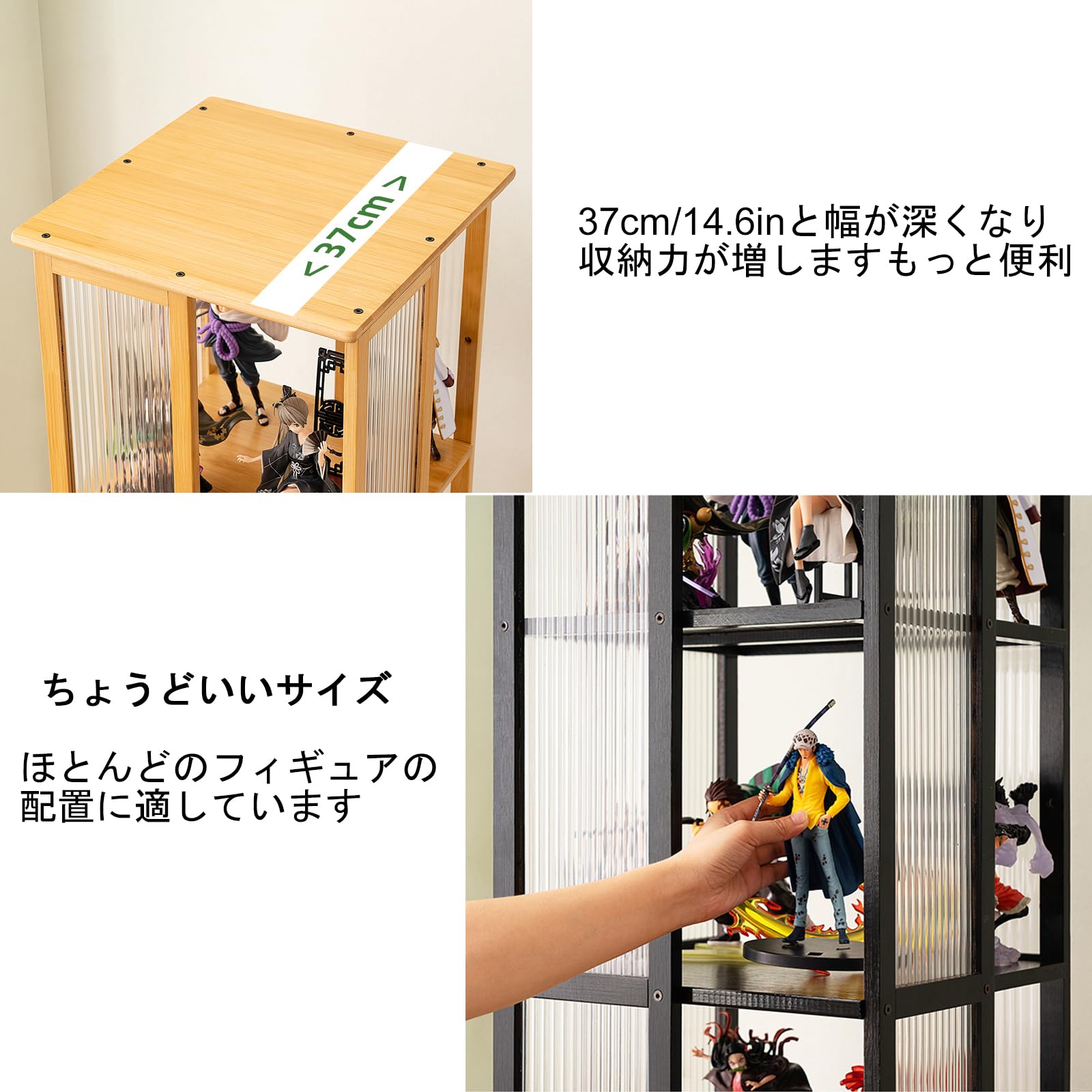 Amazon.co.jp: 回転 本棚 ショーケース コレクションケース 棚
