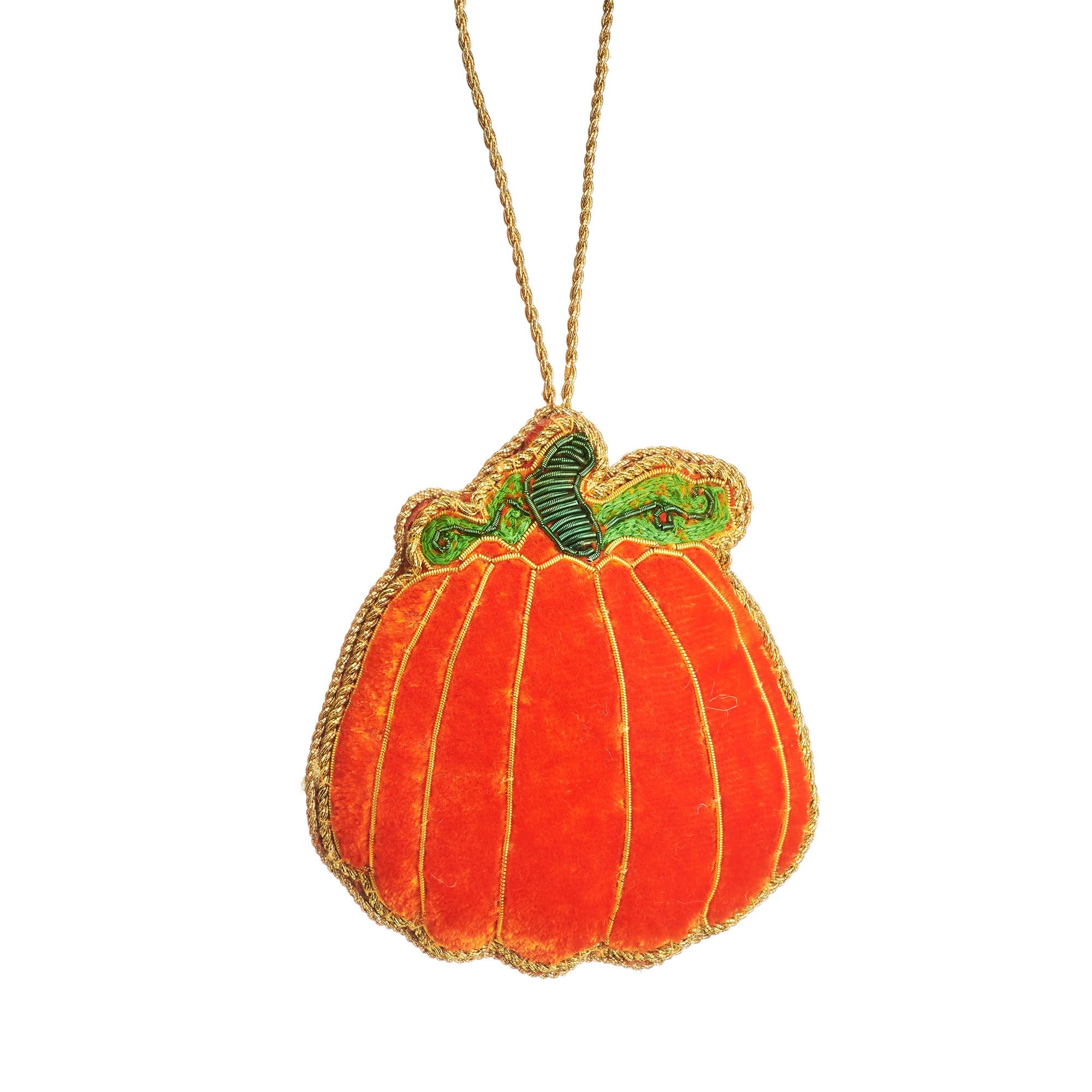 Sass & Belle Green/Gold Pumpkin Zari Decoration