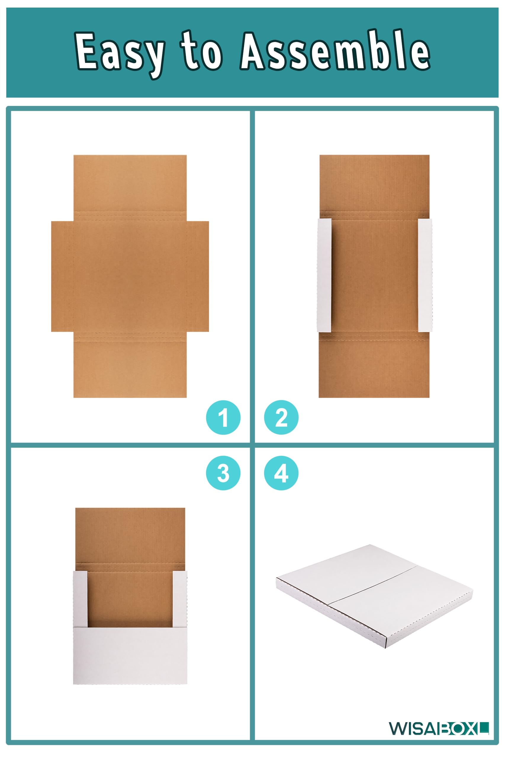 Cajas de cartón corrugado LP para envíos de discos de vinilo de 12.8 x 12.8 x 1 pulgadas, fáciles de plegar, cajas de envío de álbumes de profundidad múltiple con calcomanías frágiles