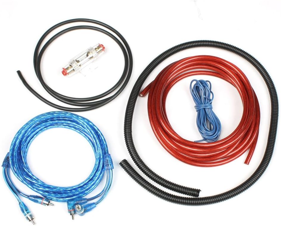 Ruilogod Car RC6 RCA Audio Speaker Amplifier Wire Power Cable Wiring kit