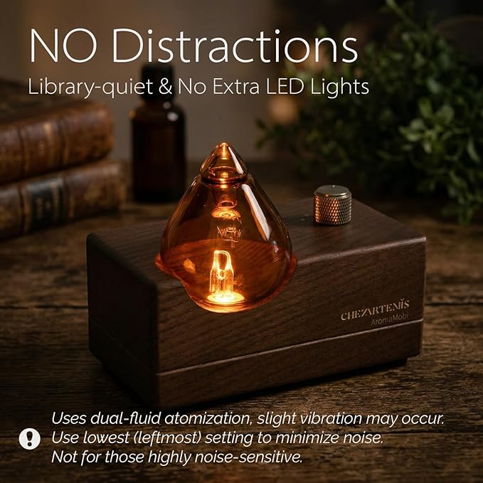 Difusor de Aceites Esenciales Sin Agua CHEZARTEMIS Amber, Recargable miniatura 7