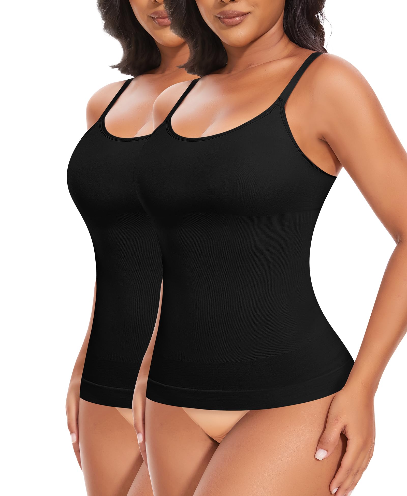 YARRCO Shape Unterhemd Damen Tank Top Bauchweg Shapewear Sport Tanktop Figurformendes Trägertop Body Shaper Hemdchen Nahlos Formendes Camisole Shaping Hemd