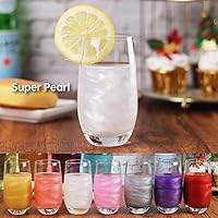 Vista 2 de Purpurina comestible para bebidas súper perla blanco 014oz polvo brillante comestible grado alimenticio Sujoygar certificado Kosher y Halal polvos