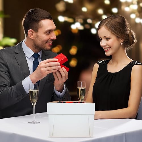 Miniatura 7 de LFKJYYF Paquete de 24 cajas para pasteles (12 cajas y 12 tableros), caja de pastel de 10 x 10 x 8 pulgadas de alto con ventana transparente, cajas