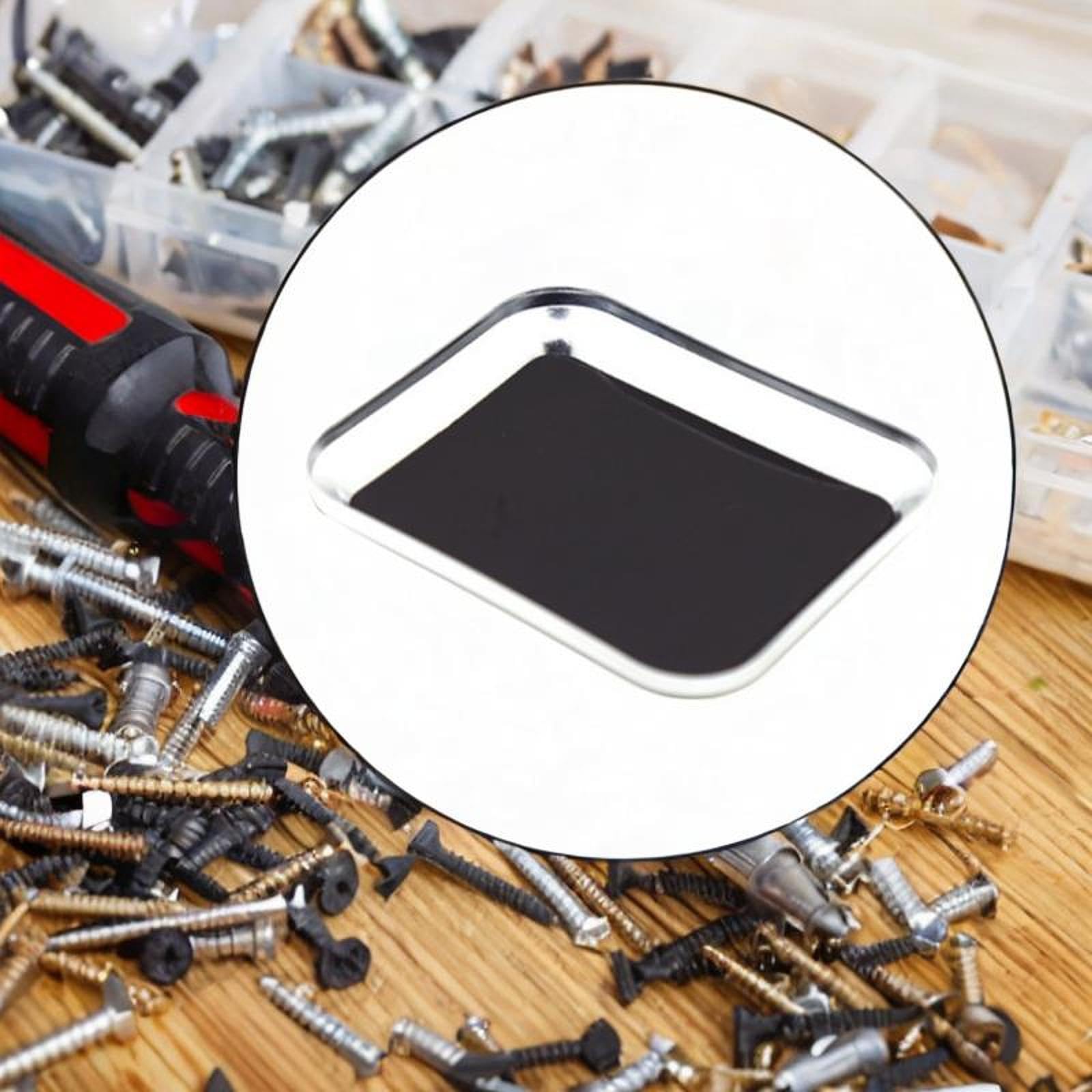 Baoblaze Small Parts Tray Holder Strong, Portable Dish Storage Plate Model Bowl for Electronic Repair Bolts Nuts Washers Organization, Silver