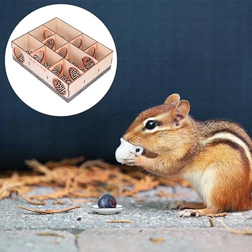Miniatura 7 de Hamster Hideout Explorando Juguetes Hámster Juguete de túnel de laberinto de madera, pequeños animales para mascotas, actividades de jerbos