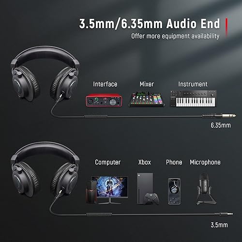 Miniatura 9 de FIFINE Juego de micrófonos para juegos de PC, auriculares para monitor de estudio, micrófono de escritorio para grabación de computadora, paquete de