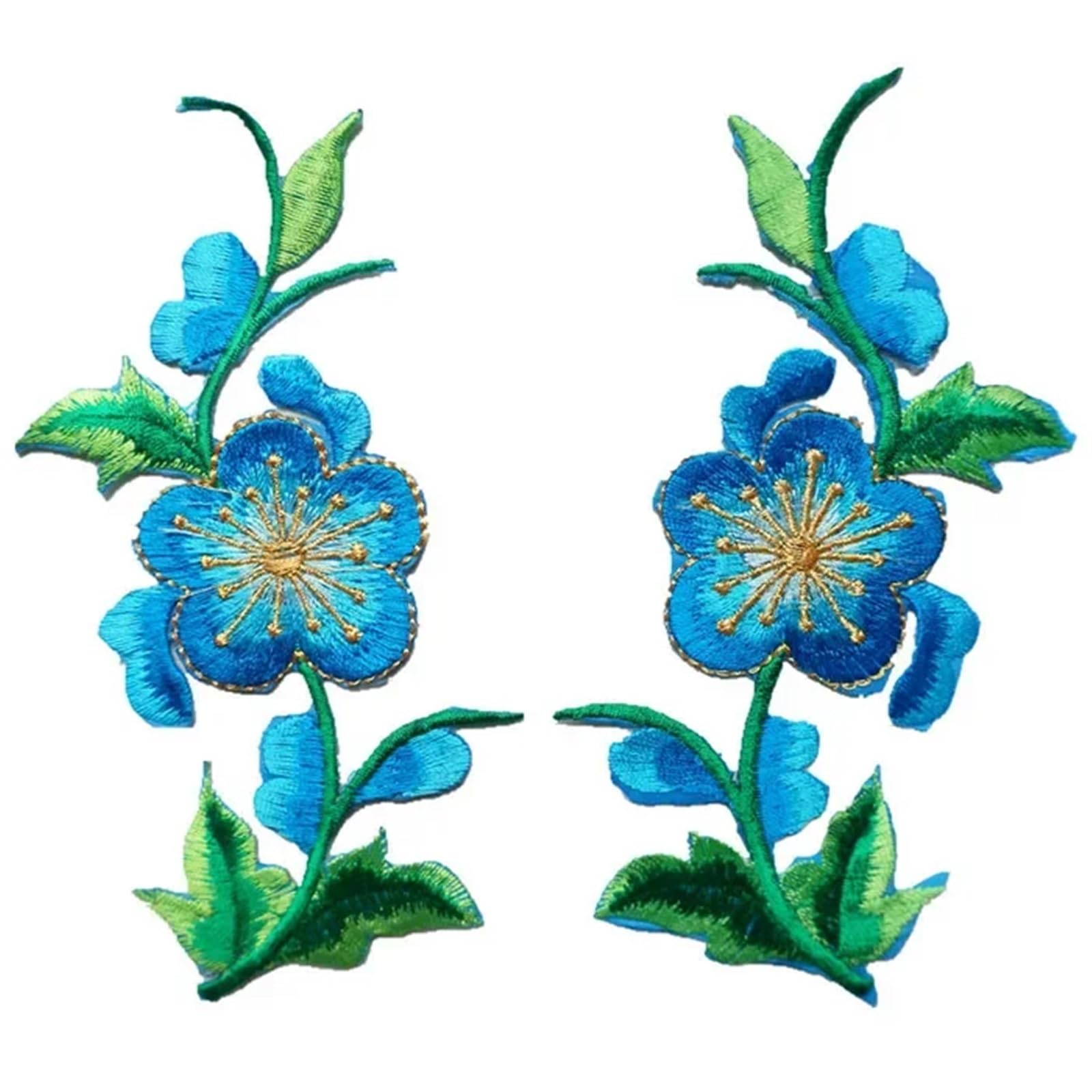Wtaxbh A Iron On Patches 8Pcs Flowers Leaves Roses Sew Iron On Patches Embroidered Badges For Clothes Diy Ppliques Craft Decoration(A)