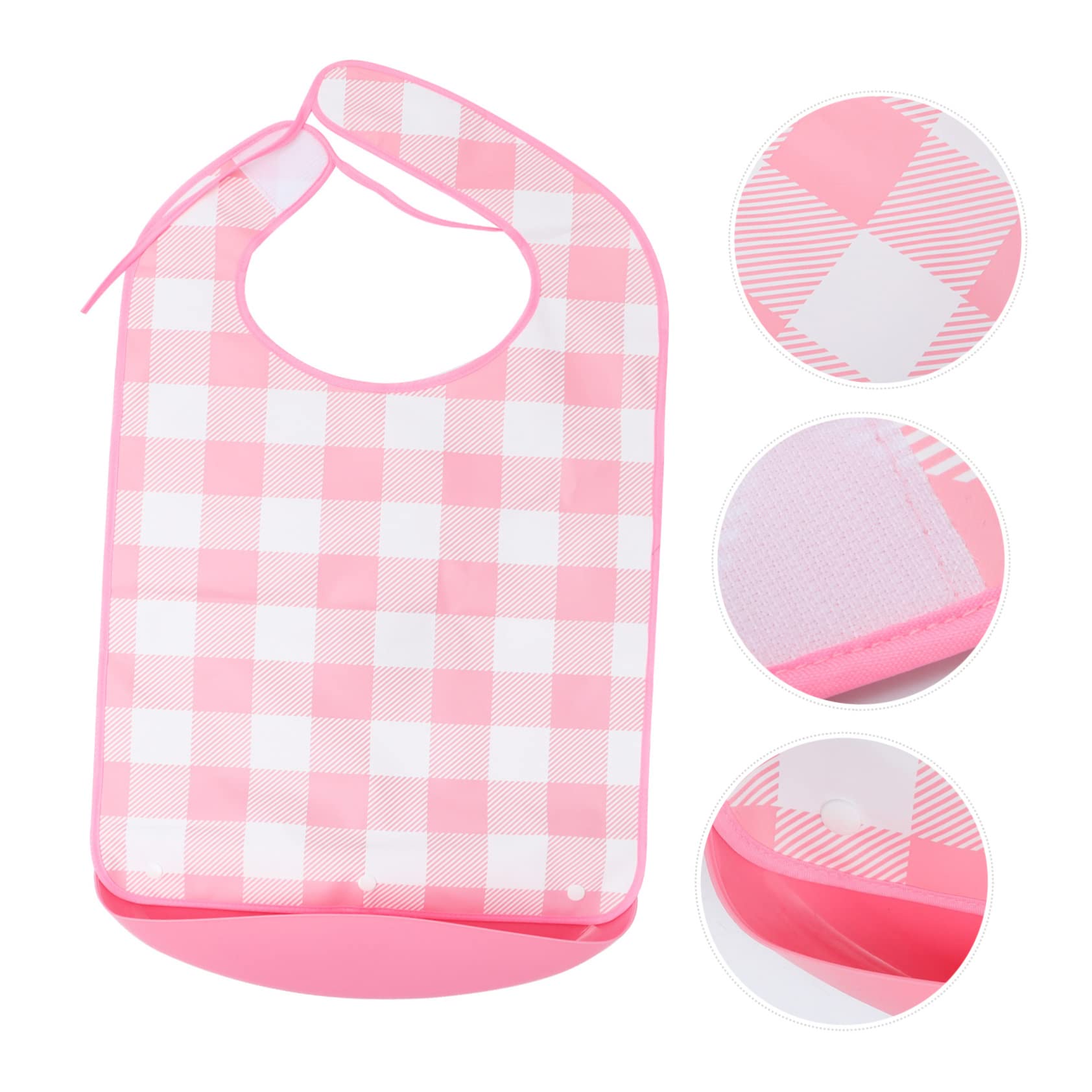 Beaupretty 3 Pièces Bavoir Vieil Homme Vêtements De Bébé Premie Rots Serviettes Bavoirs Adultes Bavoirs Lavables Pour Adultes Grand Protecteur En Tissu Bavoirs Seniors Lavables Tpp Rose