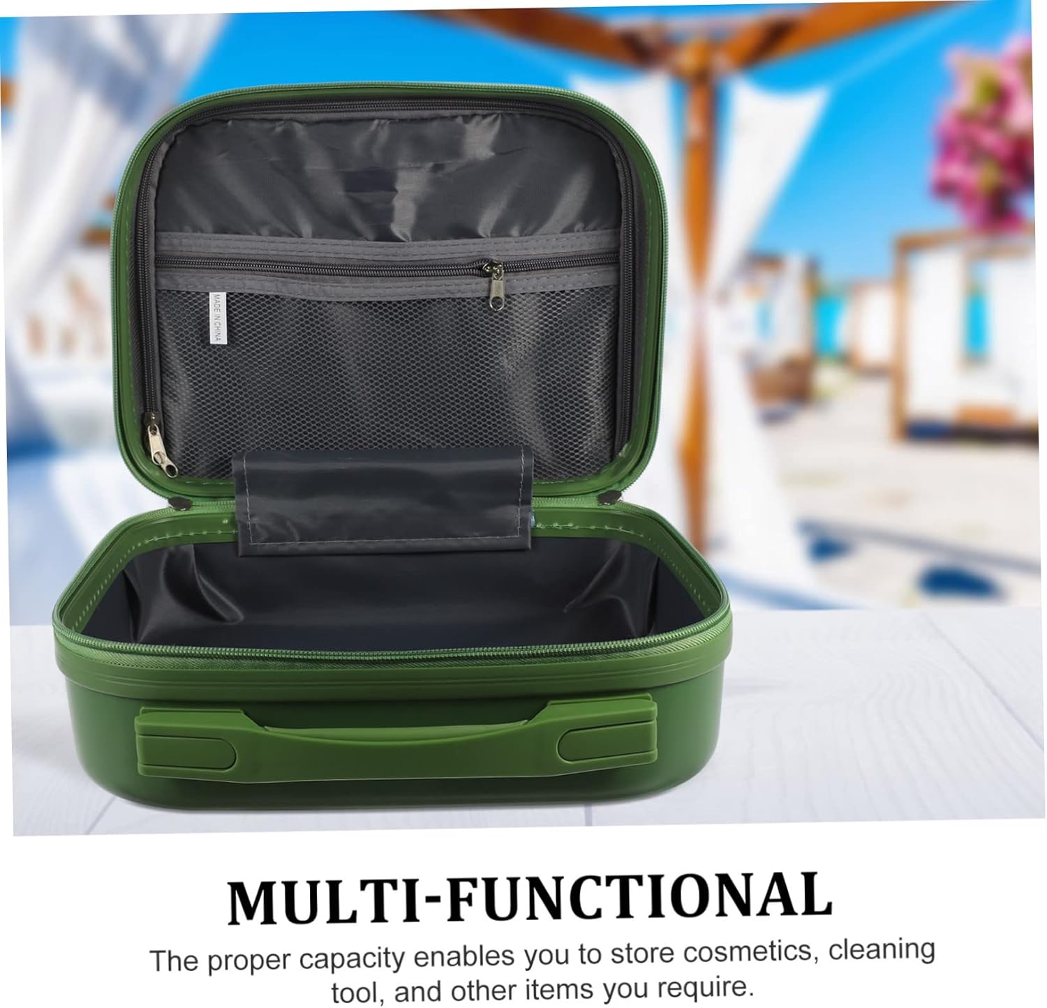 BESTYASH Cosmetic Suitcase Travel Storage Box Makeup Organizer with Elastic Band Design for Easy Use for Home the Go present Occasion