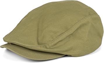 styleBREAKER Casquette Cabrio à Bouton-Pression, Chapeau de Berger Ajustable en Coton Unisexe, Style Flatcap pour Hommes et Femmes, léger et élégant