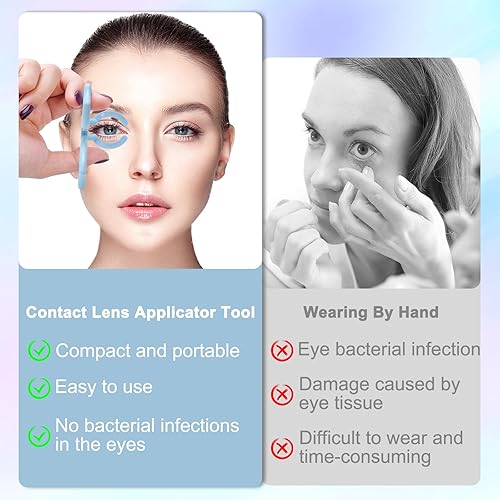 Miniatura 6 de Generic Herramienta aplicadora de lentes de contacto para más fácil aplicarquitar - Azul