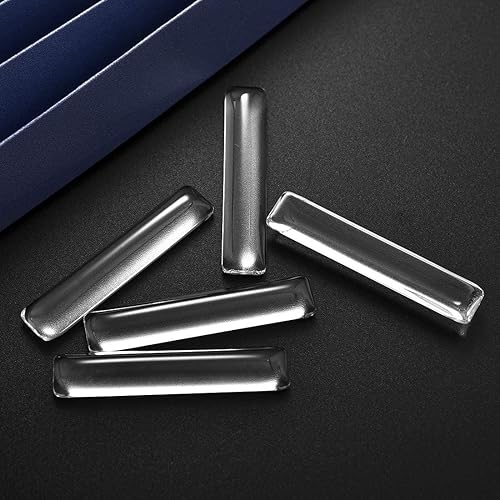 Miniatura 6 de DROLE Juego de 180 piezas de bandeja colgante de colores mixtos, configuración de cabujón rectangular y azulejos de cúpula de cabujón de vidrio