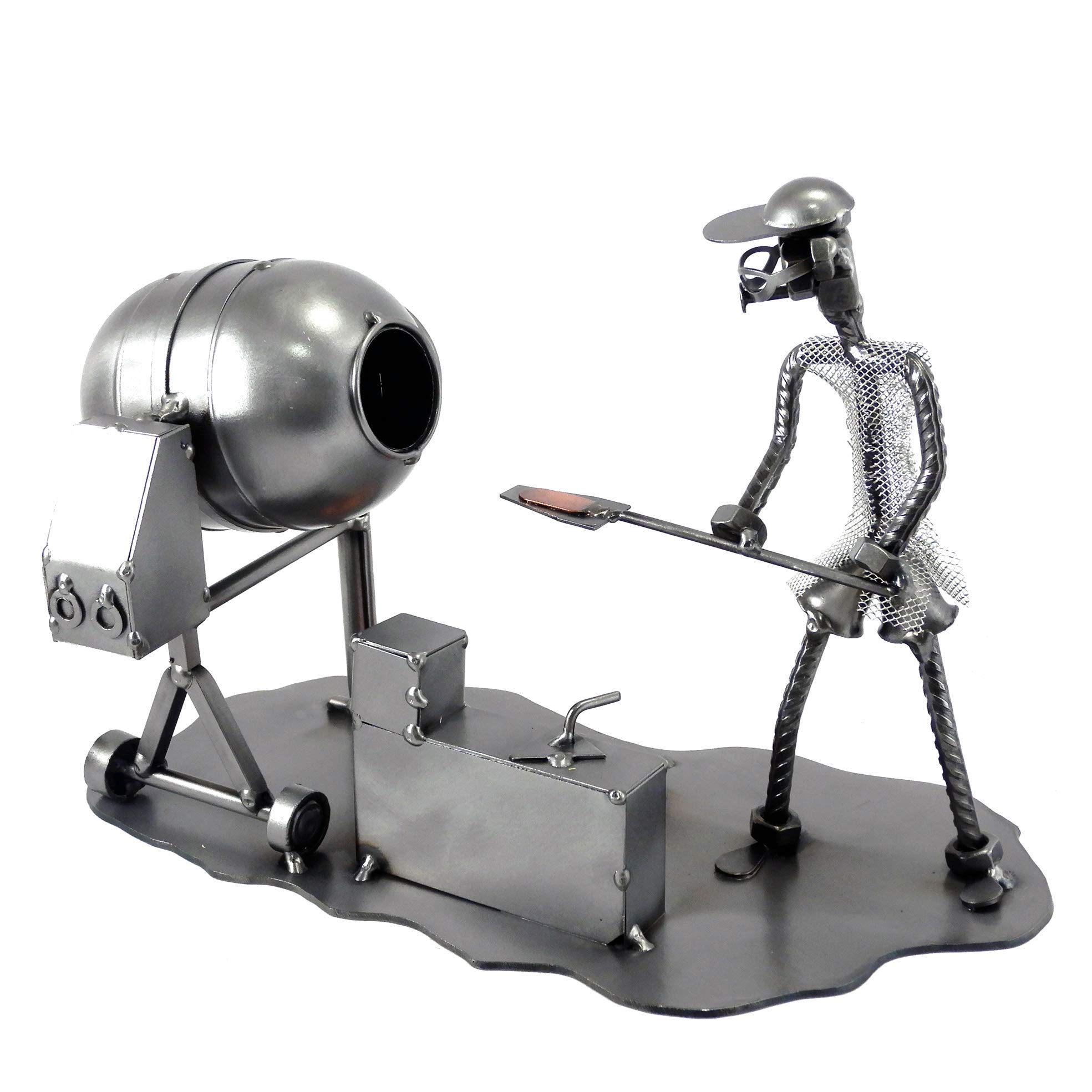 MURATORE CON BETONIERA IN METALLO CON VITI BULLONI CHIODI DI METAL IDEA - IDEA REGALO ORIGINALE - 100% ARTIGIANALE - MADE IN ITALY - PERSONALIZZABILE