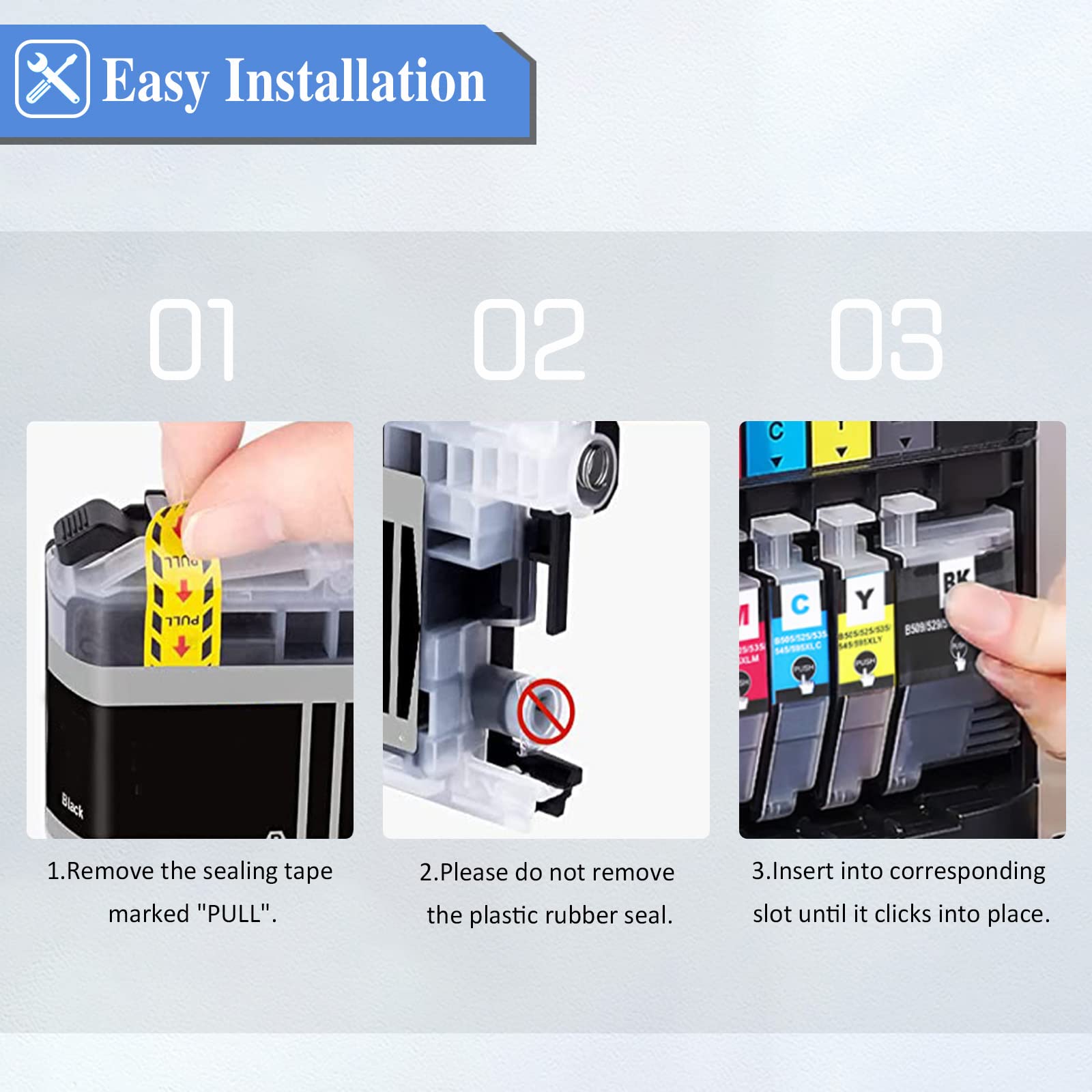 LC422XL Ink Cartridges Compatible with Brother LC-422 XL LC422 Inkjet Cartridges Multi-Pack High Yield - Image 4