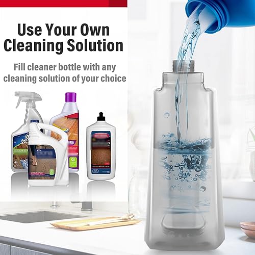 Miniatura 7 de Trapeador para limpieza de suelos, profesional de 18 pulgadas, lavable, reutilizable, 3 almohadillas de repuesto y mango largo para limpiar