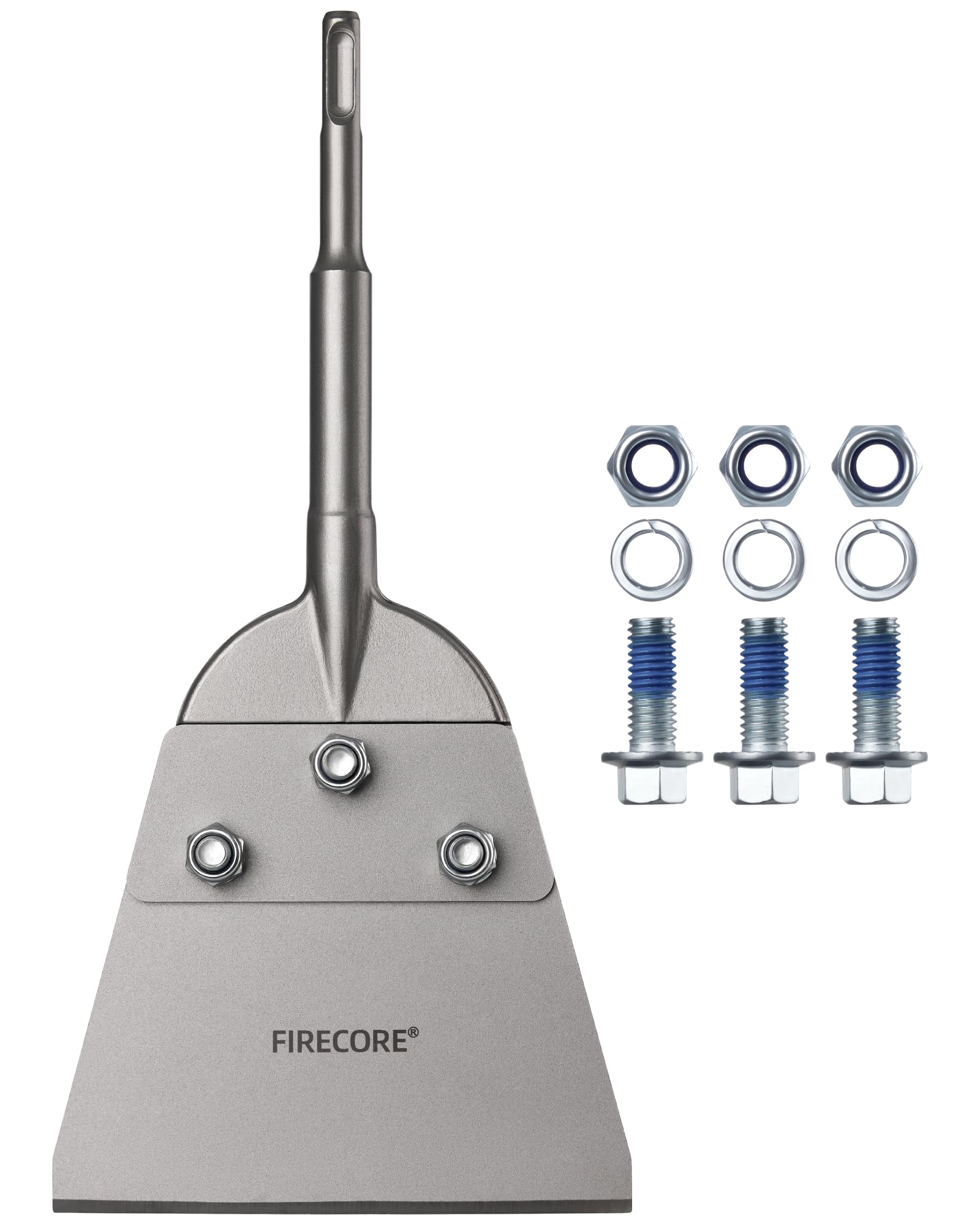 Firecore Cincel SDS PLUS, Cincel Plano SDS, Chisel Grande de 270 mm × 130 mm para Taladro Percutor, Herramienta para Retirar Pegamento de PVC, Alfombras o Baldosas