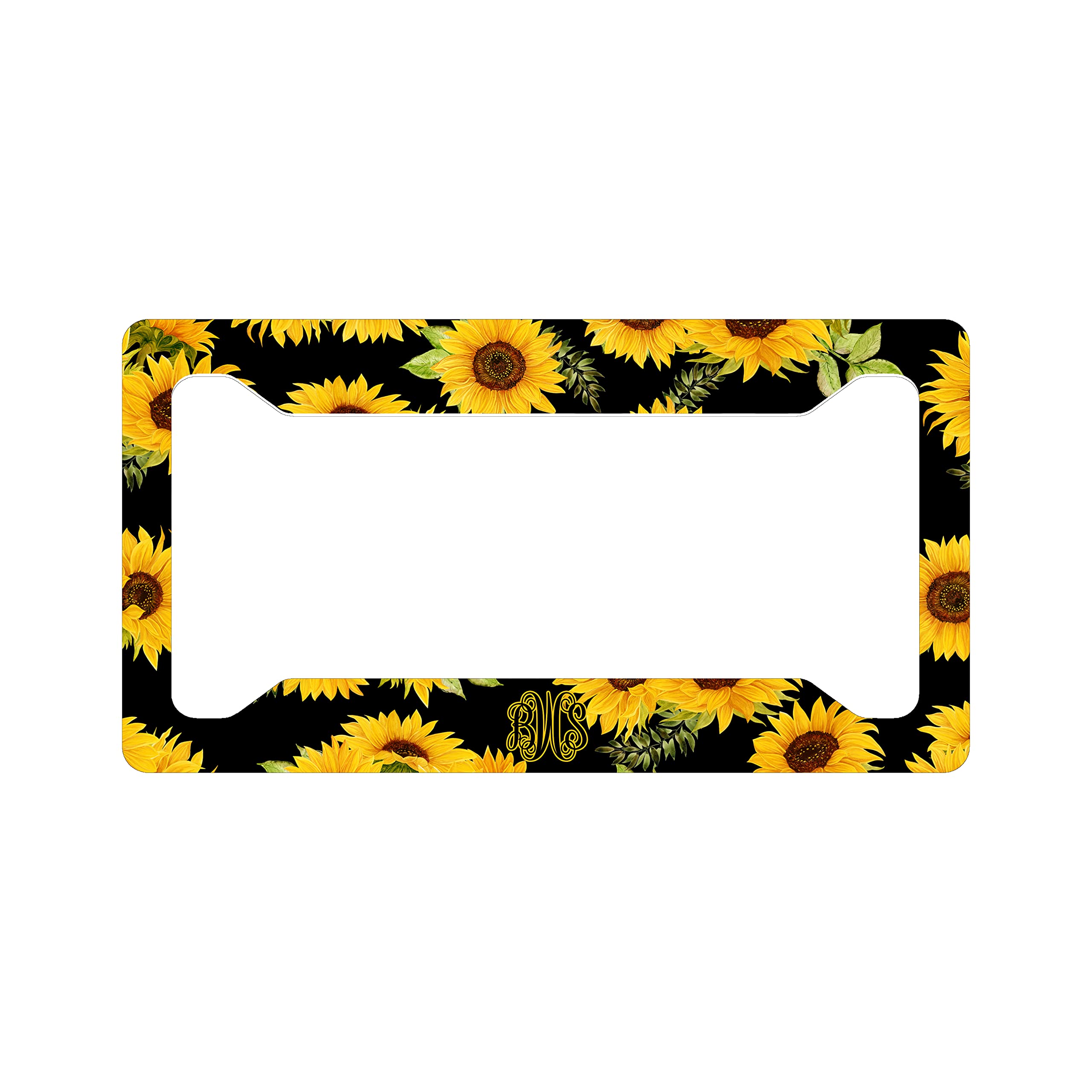 Sunflower Personalized License Plate and Accessories, Personalized car tag, Custom Car Tag, Plates for women, Monogram (License Plate Frame)