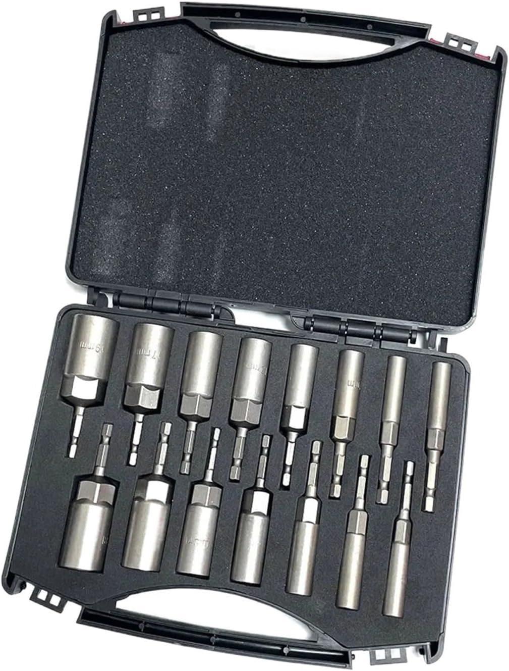 15Pcs 80mm Length 6.35Mm Hex 5.5-19mm Impact Socket Adapter Deepen Power Nut Driver Drill Bit Set For Tools