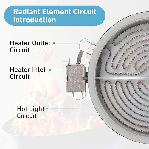 Miniatura 7 de WB30T10136 Elemento de superficie de 8 pulgadas apto para GE Appliances Element Haliant WB30T10136 reemplaza 1474221 AP4363599 PS2339867 EAP2339867