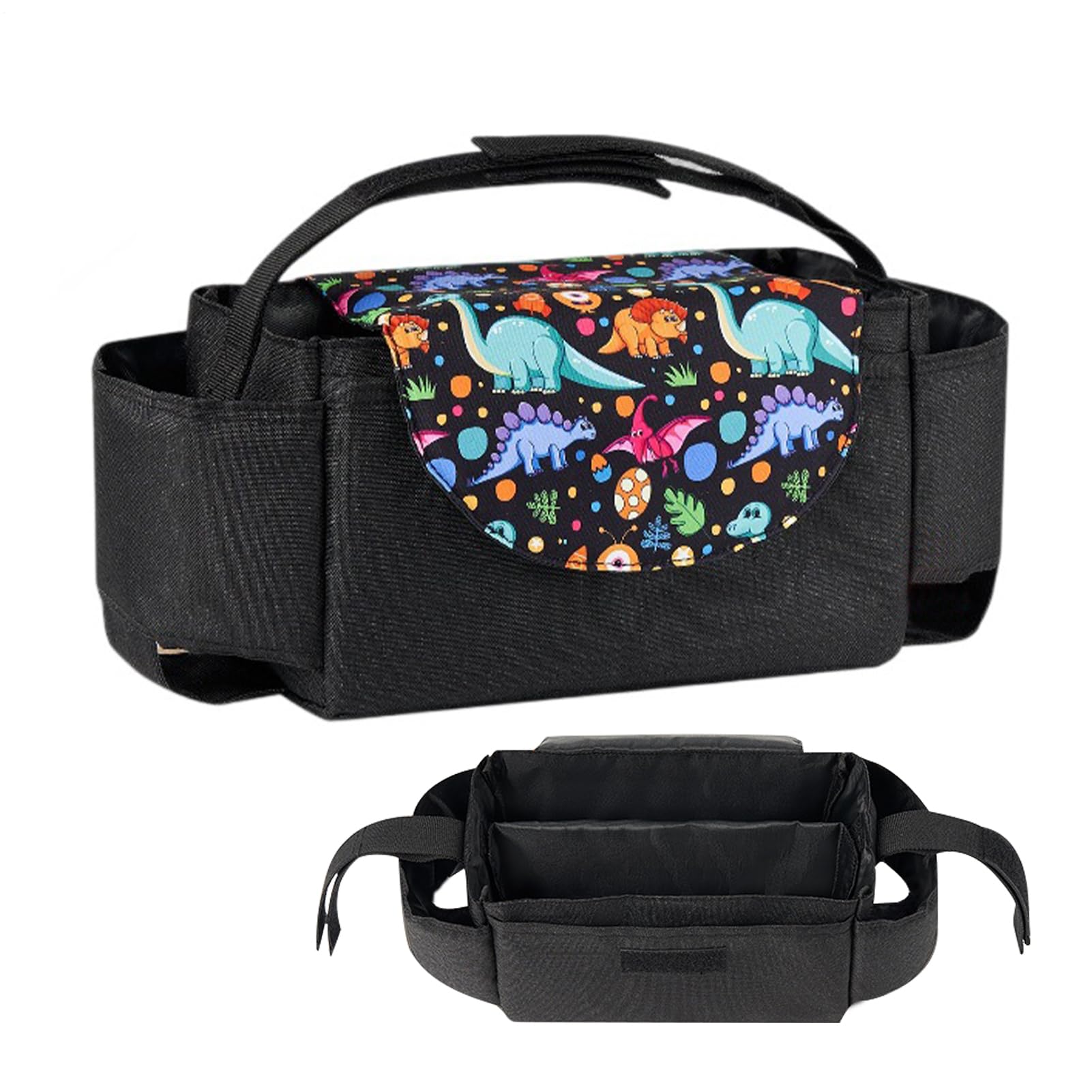 Stroller Bag - 4.72x4.72 Inches Stroller Organizer Bag, Portable Pet Caddy, Polyester Fiber Organizer with Cup Holder | Pouch| Detachable Caddy for Accessories