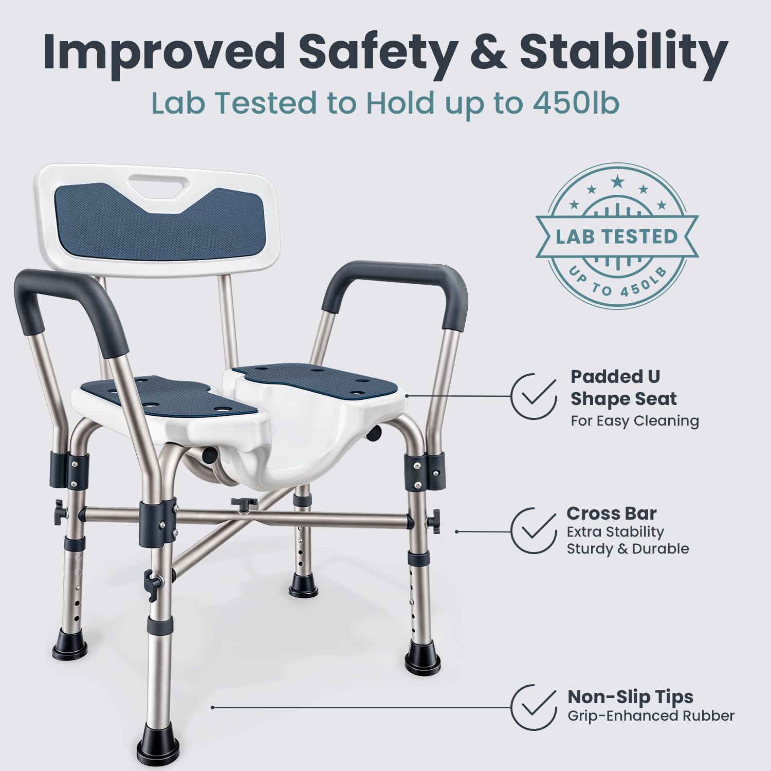 PELEGON Silla de Ducha - Asiento de Seguridad para baño - SCH2
