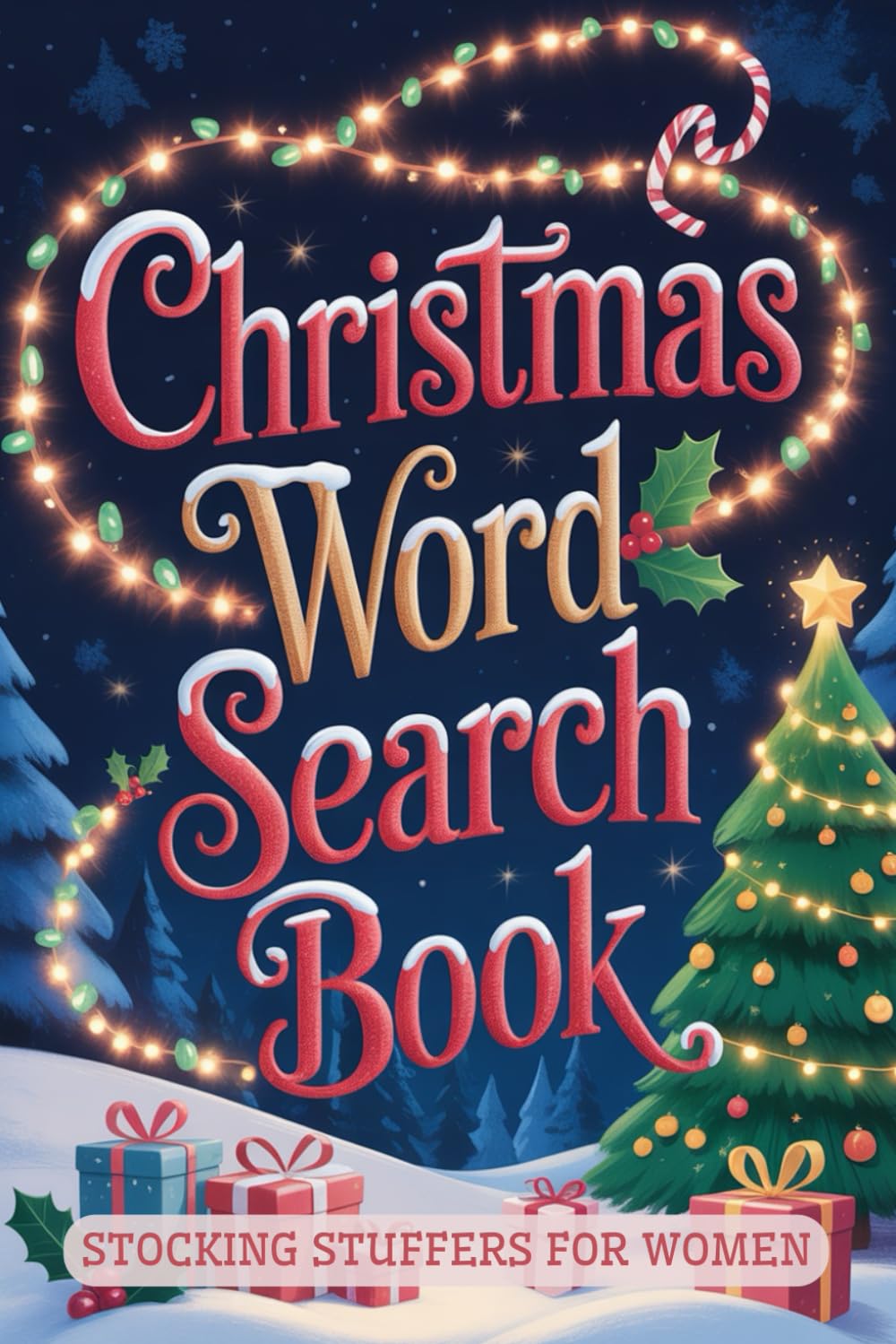 Stocking Stuffers for Women: Word Search Book: 100 Cozy and Relaxing Puzzles with Solutions, Winter Christmas Gift