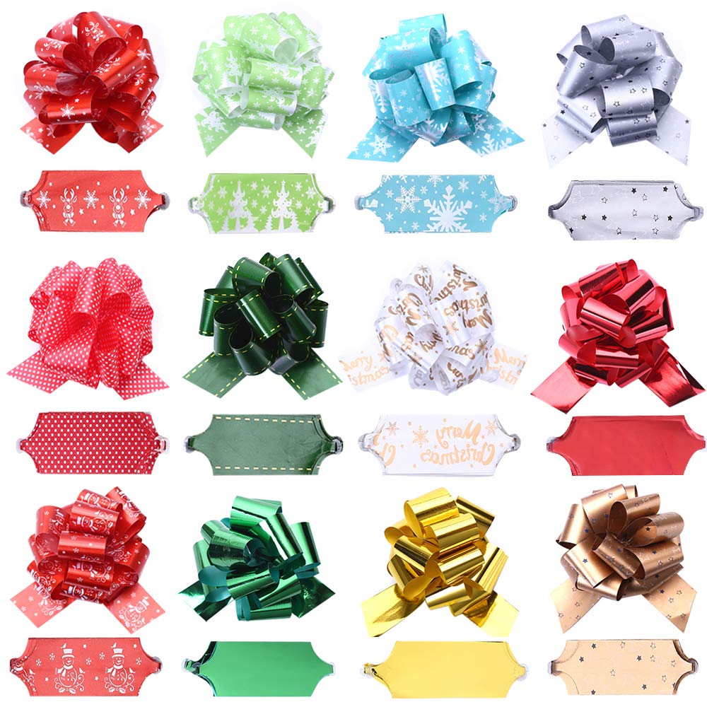 CCINEE Pull Bows Gift Ribbon Bows for Birthday St. Valentine's Day Present Wrapping Pack of 24