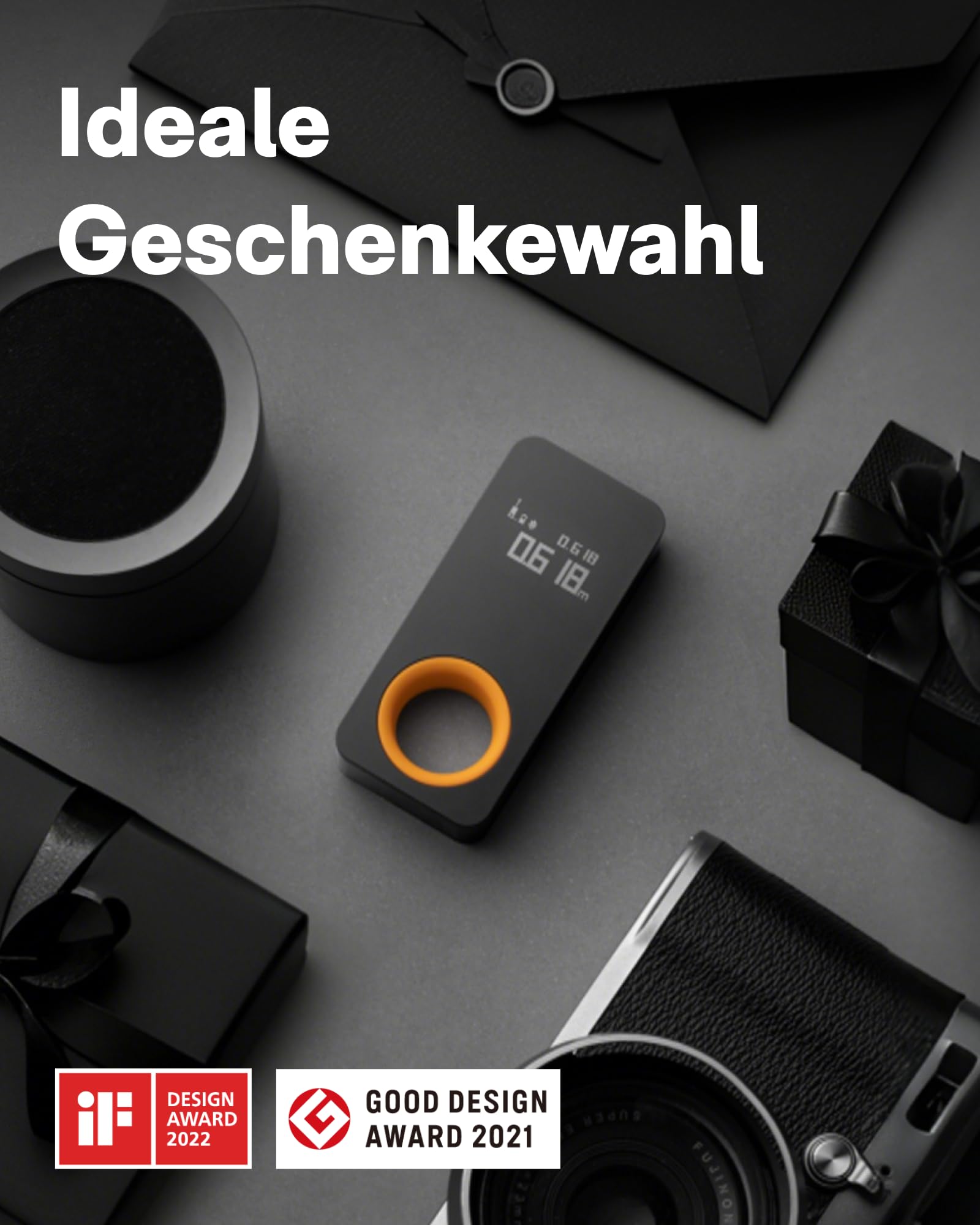 HOTO Laser Entfernungsmesser 30m Messbereich, ±2 mm Genauigkeit, Laser-Messgerät für Räume, OLED-Display, USB-C-Aufladung, Einheitenumrechnung(Fuß/Meter), Taschenformatig 98Ft, Geschenke für Mama Papa
