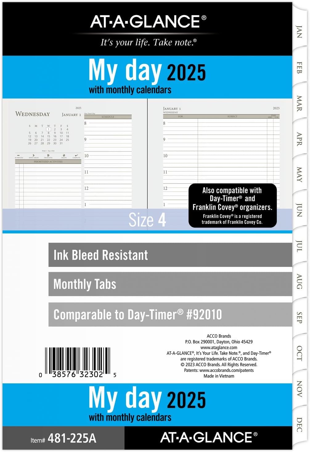 AT-A-GLANCE 2025 Planner, Weekly & Monthly, 5-1/2" X 8-1/2", Small