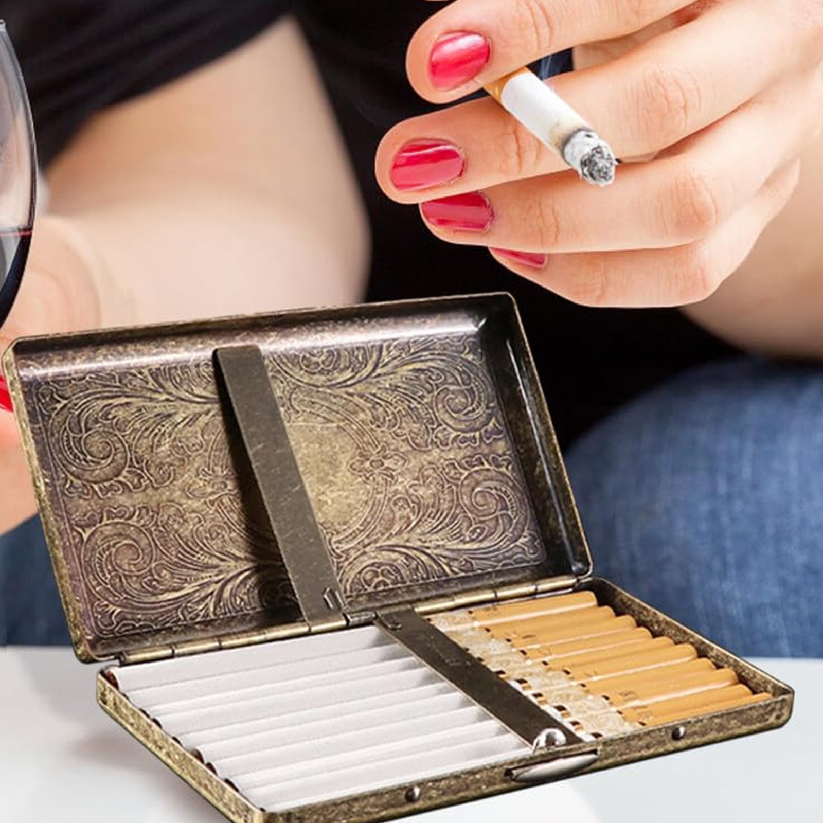 cigarette tin for roll ups amazon Cigarette Case for Roll Ups, Tobacco Tins for Men, Cigarette Tin for Roll  Ups, Portable Vintage Elegant Metal Cigarette Box, Tobacco Tin for Women  Can Holds 20pcs Cigarettes (Gold) : Amazon.co.uk: Business,