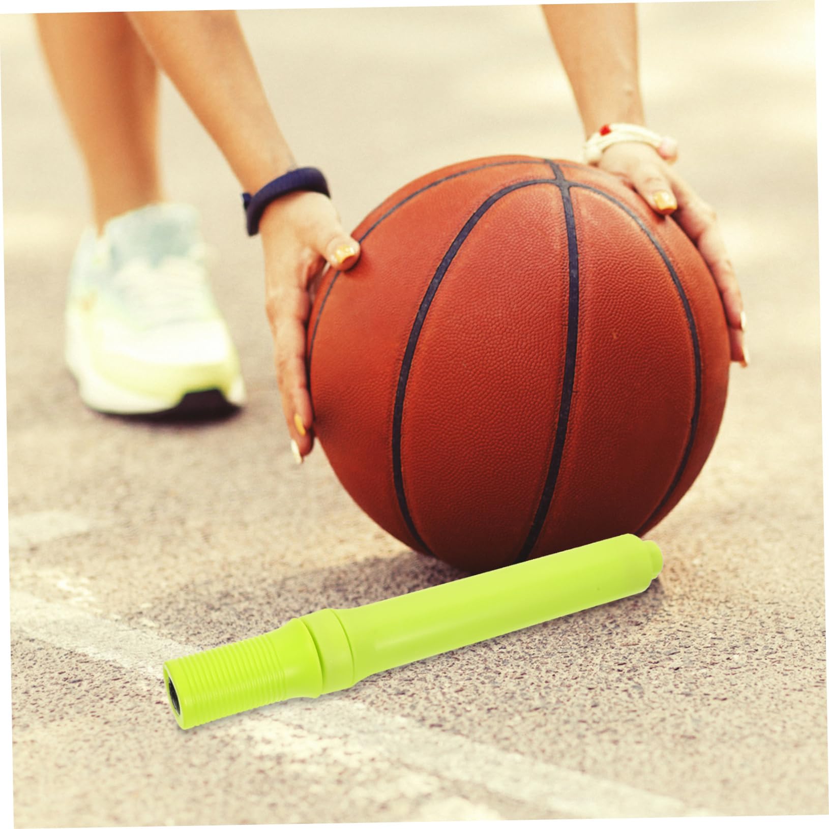 Abaodam minipompa portatile aria pompa per gonfiabili Pompa a sfera Gonfiore pompa gonfiabile da basket gonfiatore per bici addominali Yellow