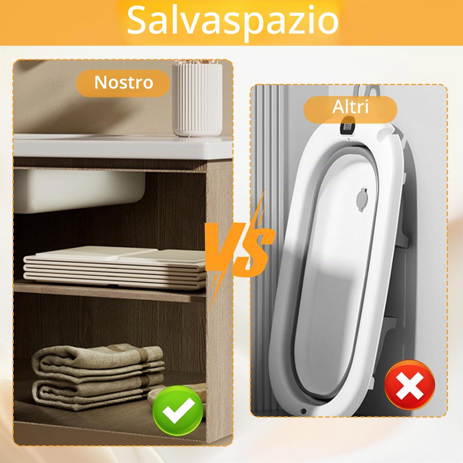 Vasca da bagno pieghevole, vasca da bagno pieghevole per cani con doccia portatile integrata e 3 spazzole da bagno in silicone, vasca da bagno in PVC pieghevole e rinforzata con scarico e piedi di