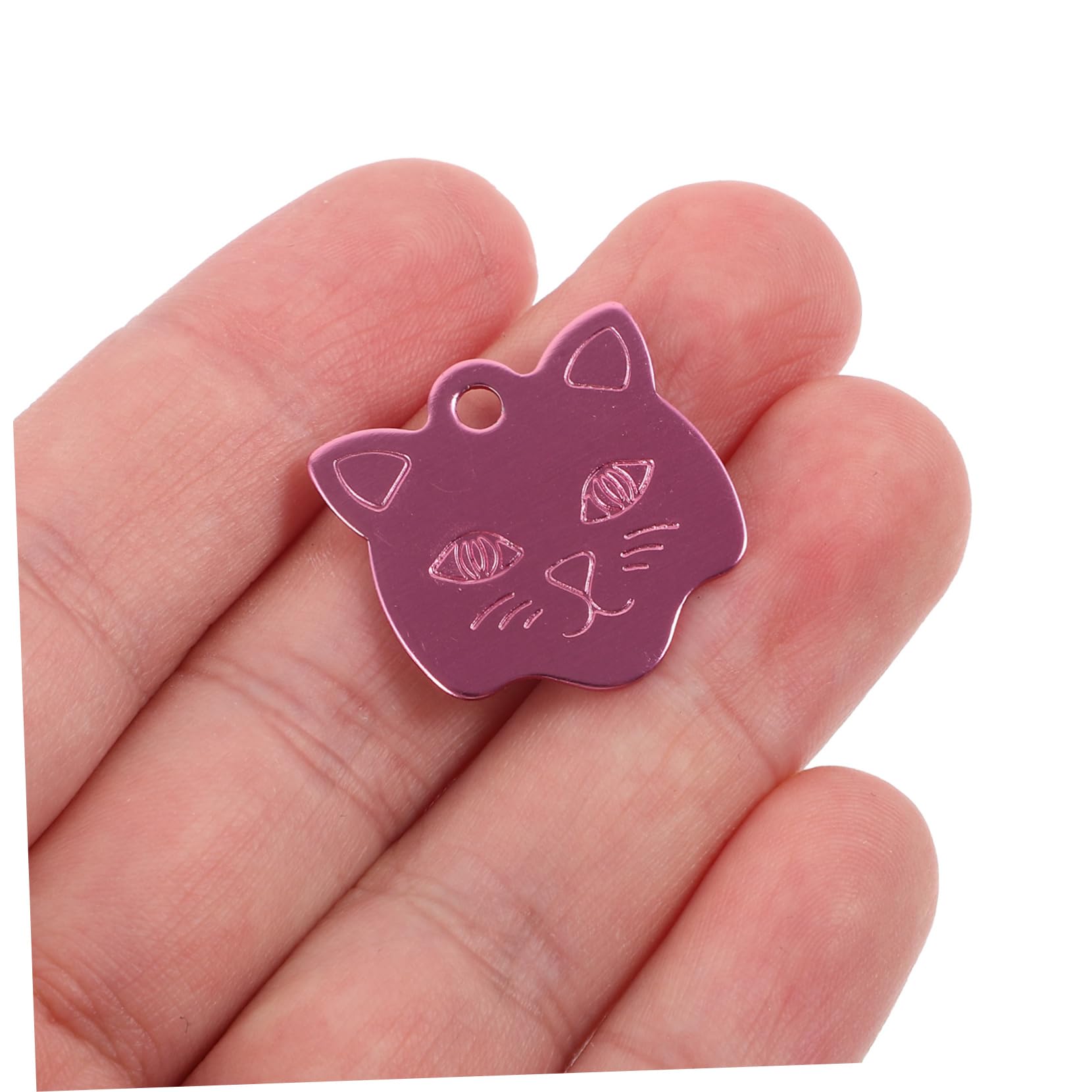 TOYANDONA 5 Set Medaglietta Per Animali Domestici Etichetta Chiacchierata Animale Domestico Tag Collare Per Cani Targhetta Per Il Del Collare Del Cane Lega Di Alluminio Rosa 10 Pezzi*5