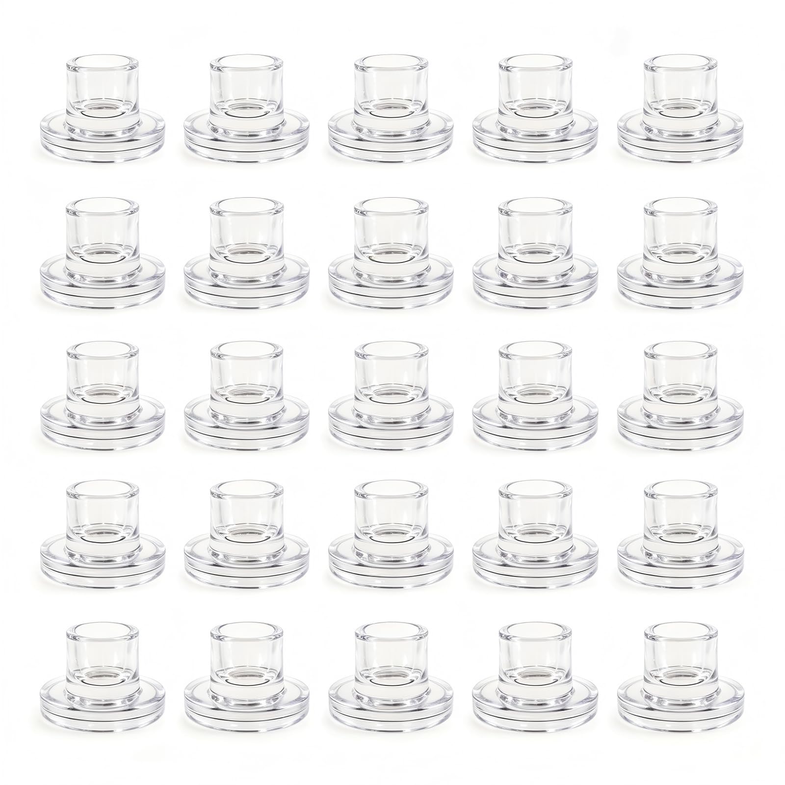 mophrati Beautiful Elegant Glass Candle Holders Set Of 24 Premium Holders Creating Atmosphere In Any Special Occasion Door Bumper