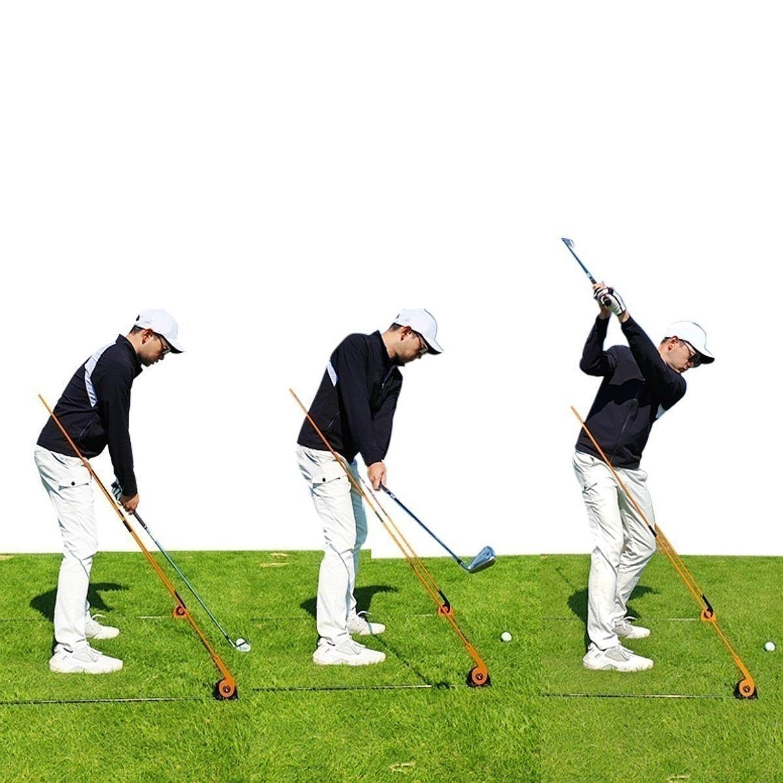 Gralara Golf Swing Attrezzo Golf Palo Indicatore Direzione Disco Calibrazione Postura Swing Piano Realizzato in Fibra Pp Portatile Adatto per