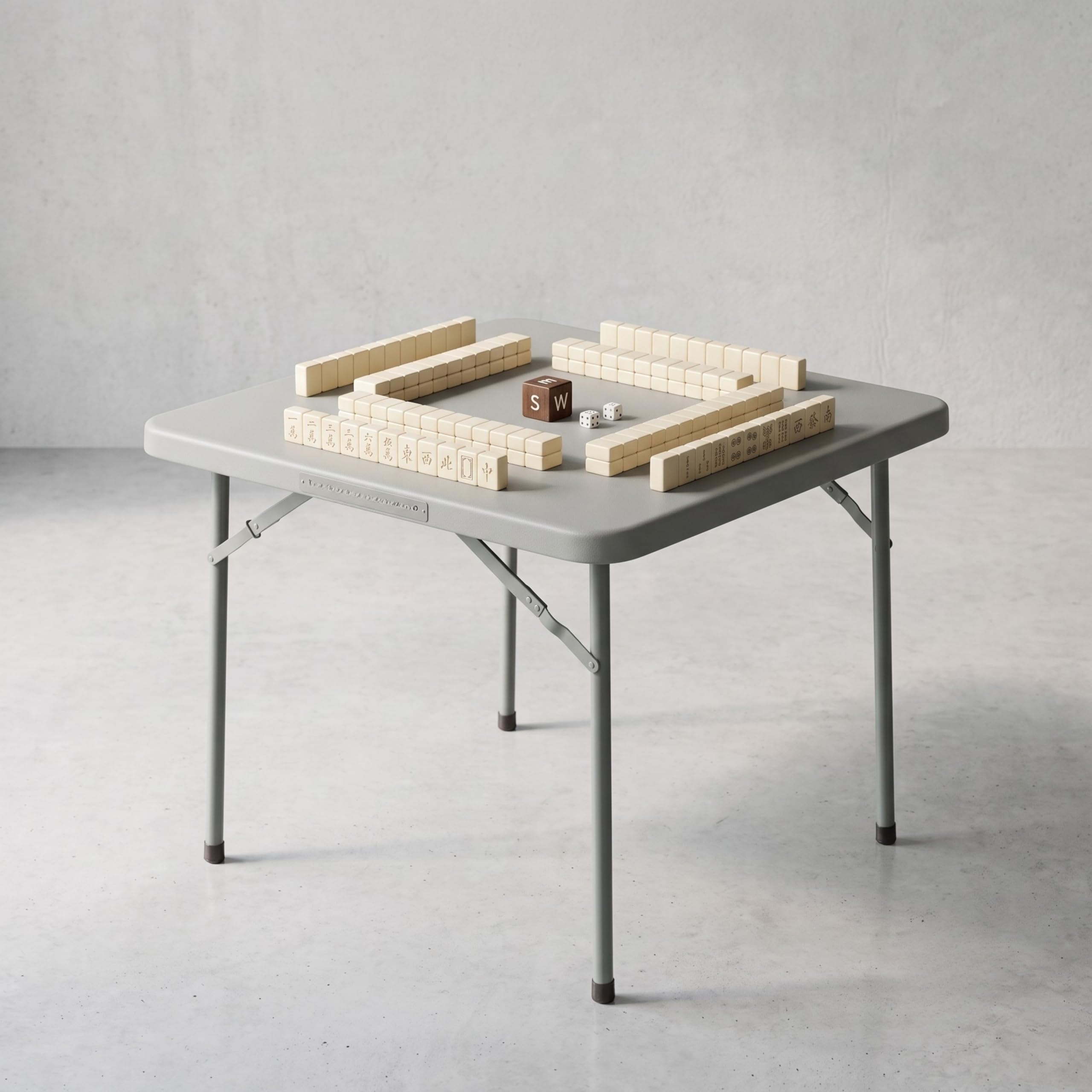 Oaknest Supreme Miami Foldable Table | Premium HDPE Square Multipurpose Folding Table for Mahjong, Card Games, Dining, Study & Outdoor | Portable Centre Table for Home & Garden | Cool Grey-image-35