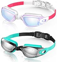 Vista 20 de Aegend - Gafas de natación, paquete de 2 gafas de natación sin filtraciones, para adultos, hombres, mujeres y jóvenes